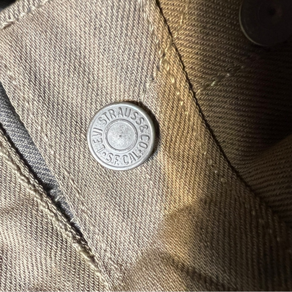 Levi’s 2014 Authentic 501 Jeans STF Button Fly Straight Leg Tan NWT - Picture 12 of 14